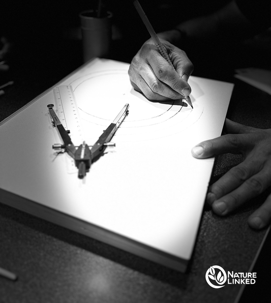 Entwurfszeichnung eines Lichtobjekts